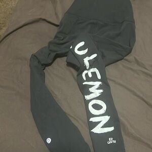 Lulu lemon leggings size 2 with lululemon print